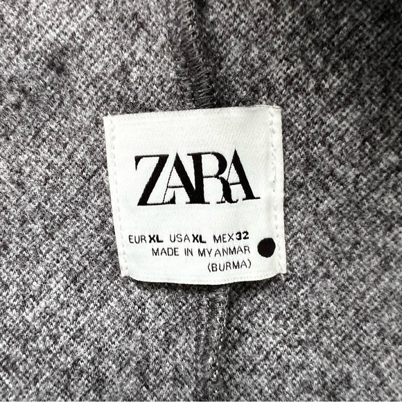 Zara Gray Herringbone Open Front Women size XL - Picture 10 of 10